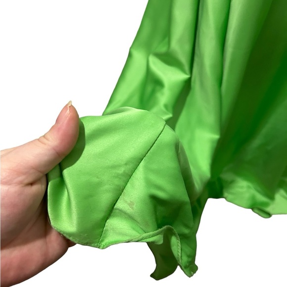 Lime green prom dress with beaded diamonds/ green formal dress/ by Coli Couture - Picture 14 of 16